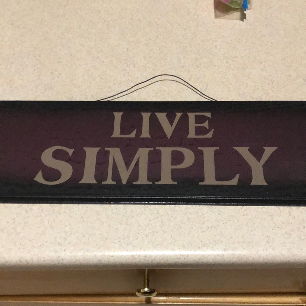 LIVE SIMPLY Wall Sign - Picture 1 of 7